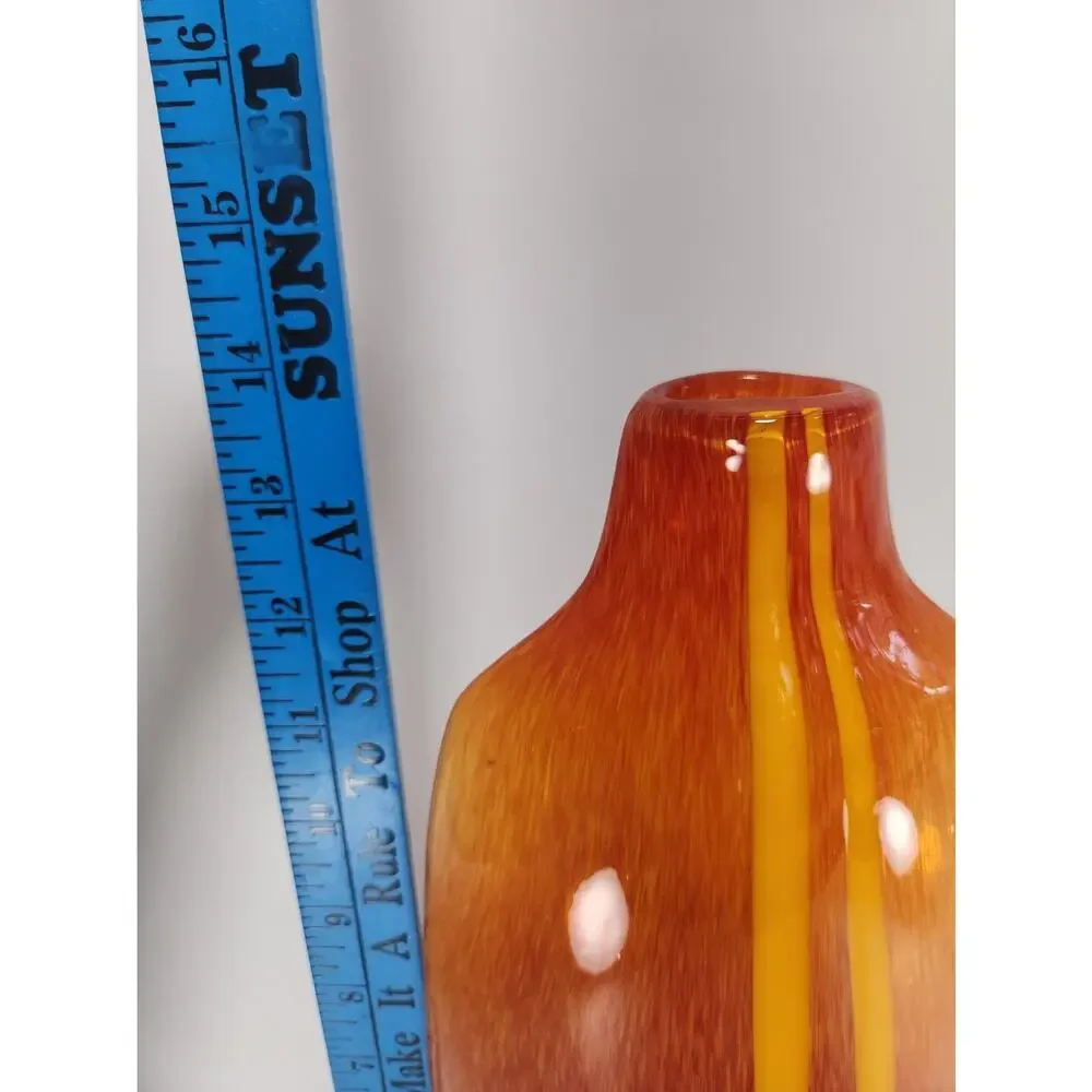 Vintage Hand Blown Art Glass Vase 14